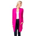thumbnail image 1 of Women & Plus Long Sleeve Long Line Duster Knit Sweater Open Front Cardigan W/Pocket (S-3XL), 1 of 4