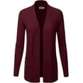 thumbnail image 1 of TheLovely Plus Size Open Front Drape Classic Knit Cardigan With Pockets, 1 of 4