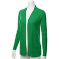thumbnail image 1 of TheLovely Women & Plus Open Front Drape Classic Knit Cardigan With Pockets, 1 of 3