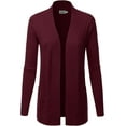 thumbnail image 1 of TheLovely Women & Plus Open Front Drape Classic Knit Cardigan With Pockets, 1 of 4