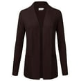 thumbnail image 1 of Women & Plus Open Front Knit Long Sleeve Pockets Sweater Cardigan, 1 of 4