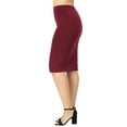 thumbnail image 1 of Women & Plus Ponte Knit Basic Knit Pencil Midi Skirt, 1 of 4