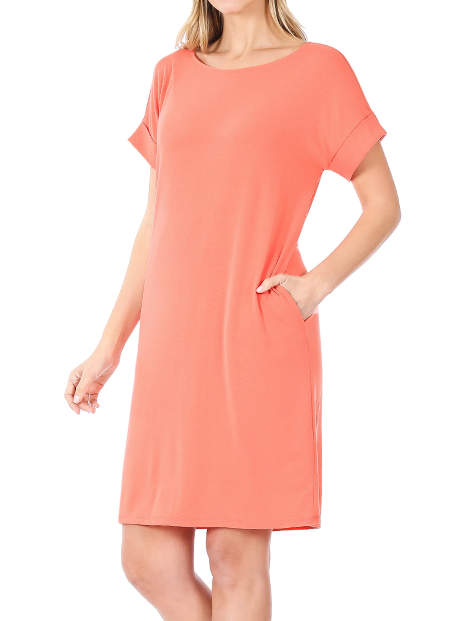 All-Over Print Women's Round Neck Above Knee Dress main image 1