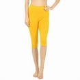 thumbnail image 1 of TheLovely Women's Essential Basic Cotton Spandex Stretch Below Knee Length Capri Leggings, 1 of 4