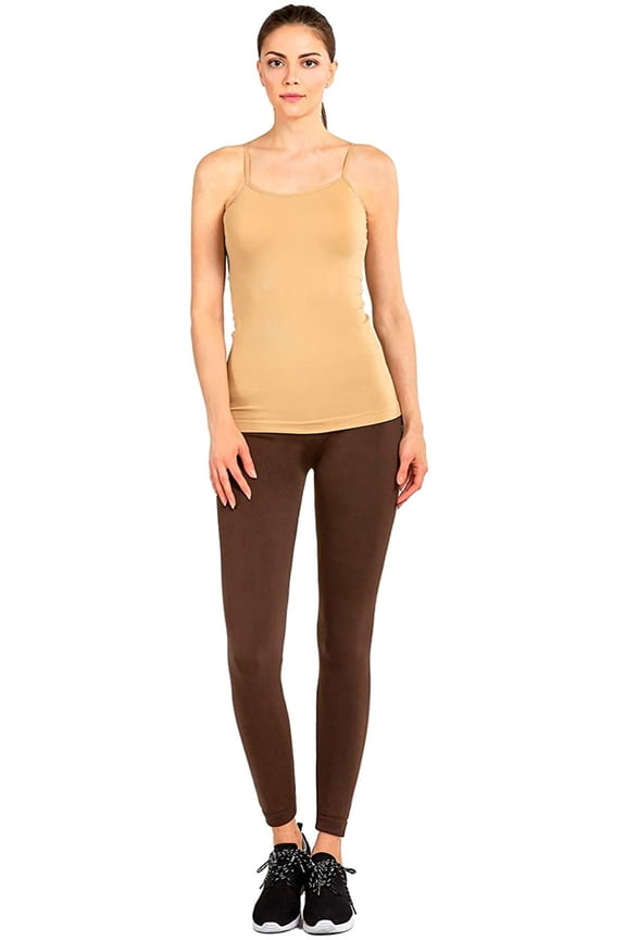 Women & Plus Seamless Fleece Lined Fleece One Size Winter Leggings - Plus Size (XL-2XL)