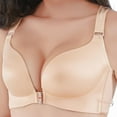 thumbnail image 1 of Women Plus Size Bra Lace Butterfly Front Buckle Bra Seamless Bras Wirefree Push-Up T-shirt Bras w/12 size 3 color, 1 of 7