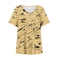 thumbnail image 1 of Women Plus Size Shirts Short Sleeve V-Neck Blouse Pullover Tee Tops, 1 of 6