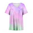 thumbnail image 1 of Women Plus Size Shirts Short Sleeve V-Neck Blouse Pullover Tee Tops, 1 of 6