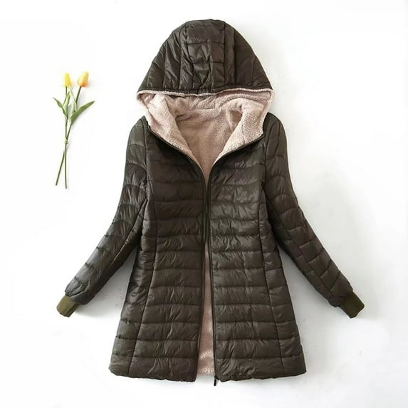 Women Plus Size Coats Winter Long Sleeve Zip Up Hoodies Overcoat Solid Color Warm Jacket Raincoat for Women plus Size Women Winter Coats Girls Long down Coat Jacket plus Size Coat plus Size Sweaters