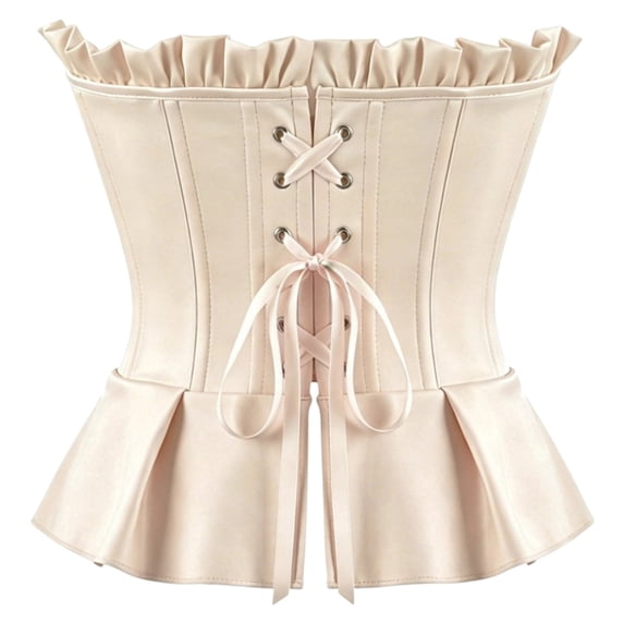 Women Plus Size Corset Lace Up Corset Bustier Bodyshaper Casual Waist Cincher Shaping Underwear Shapewear