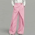 thumbnail image 1 of Women Plus Size Cotton Linen Wide Leg Pants High Waisted High Elastic Button Casual Straight Leg Pants, 1 of 6
