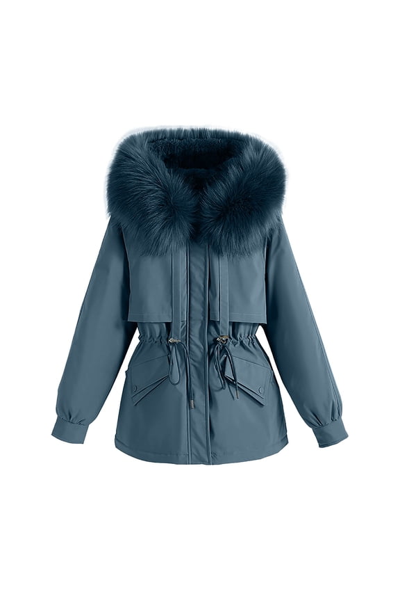 Women Plus Size Daily Winter Coat Lapel Collar Long Sleeve Jacket Vintage Thicken Coat Jacket Warm Hooded Thick Padded Outerwear plus Size Jackets And Coats Womens plus Size Sweaters Tan Overcoat