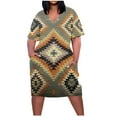 thumbnail image 1 of ibuvkizy Women Plus Size Dress,Womens Fashion Summer Dress,V Neck Summer Casual Sundresses Pocket Knee Short Sleeve With Pockets,Maxi Dress,Sun Dresses OnMaxi Dresses for Women 2025, 1 of 5