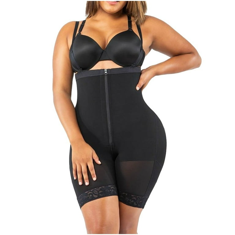 Women Plus Size Firm Tummy Compression Bodysuit Shapewear with