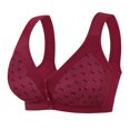 thumbnail image 1 of Women Plus Size Front Closure Bra U-Back Wireless Breathable Wide Strap Everyday Bra, 1 of 8