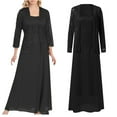 thumbnail image 1 of Women Plus Size Hollow Out Lace Patchwork Solid Loose Hem Casual Long Dress Short T Shirt Dresses for Women Woman Summer Dress Casual Dresses for Women Knee Length Wrap Dress Women Womens Dress Petite, 1 of 7