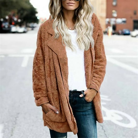 Women Plus Size Hooded Sweatshirt Coat Winter Warm -' Jacket -' Pockets Coat Outwear Athletic Jackets for Women Full Zip Women's Casual Jackets Jackets for Women Jacket Soccer Lightweight Jackets for