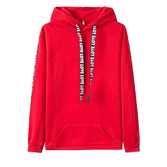Women Plus Size Hoodies Clearance Hooded Long Sleeve Solid Plush Sweatshirt Medium Length Tops