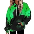thumbnail image 1 of Women Plus Size Hoodies Loose Tie-Dye Printing Hooded V-neck Pocket Long Sleeve Sweatshir, 1 of 7