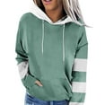 thumbnail image 1 of Women Plus Size Hoodies Loose Tie-Dye Printing Hooded V-neck Pocket Long Sleeve Sweatshir, 1 of 5