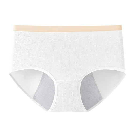 Women Plus Size Leakproof Underwear Soft Breathable High Waisted Panties Full Coverage Comfortable Briefs for Ladies