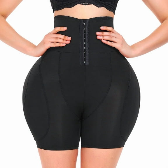Women Plus Size Padded Shapewear High Waisted Tummy Control Shorts Hip Enhancer Panties Thicker Butt Padded Booty Underwear