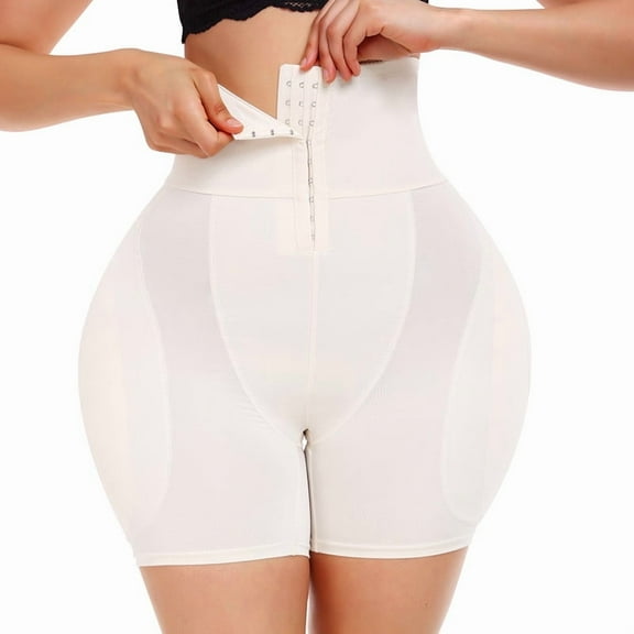 Women Plus Size Padded Shapewear High Waisted Tummy Control Shorts Hip Enhancer Panties Thicker Butt Padded Booty Underwear