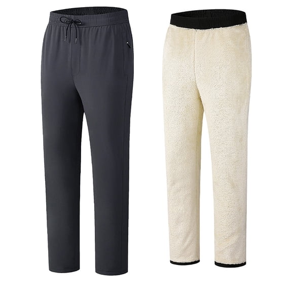 Women Plus Size Pants Women's Large Size Warm And Thickened Plush Men's And Women's Lamb Down Cotton Pants