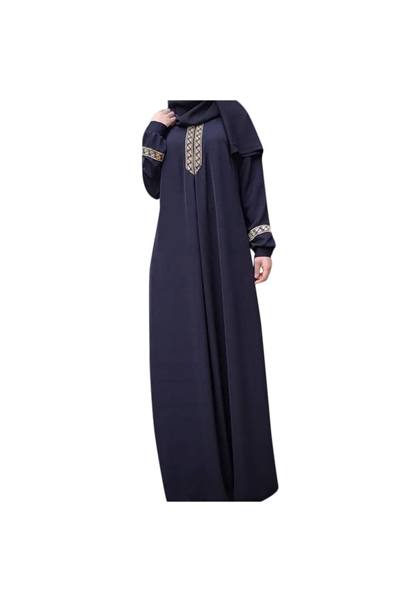 Women Plus Size Print Women Long Dress Abaya Jilbab Maxi Hijab Burka Dress Casual Kaftan Long Tops for Women Dress