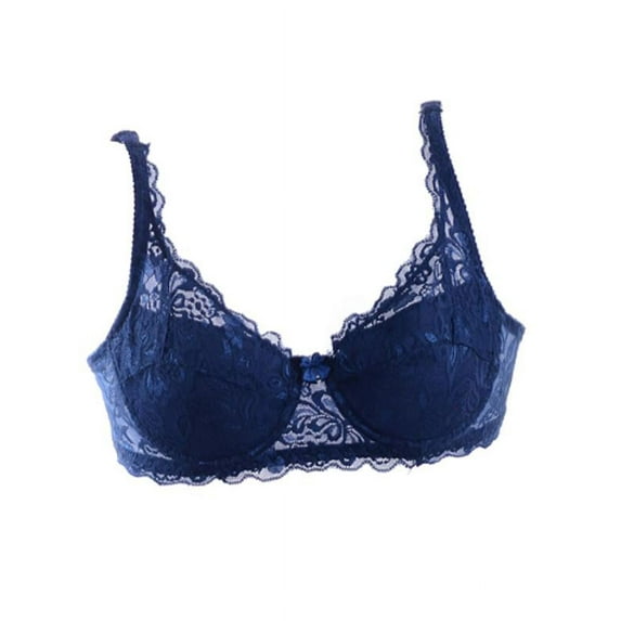 Women Plus Size Push Up Comfort Cotton Bra Wirefree Support Lace Bra