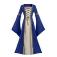thumbnail image 1 of Women Plus Size Renaissance Dress Vintage Bell Long Sleeve Victorian Dress Ruffle Medieval Ball Gowns Costumes, 1 of 5