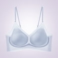 thumbnail image 1 of Women Plus Size Seamless Bras Thin Ice Silk Underwear Full Coverage Comfort Lightly Sports Wireless Bralettes Blue M, 1 of 3