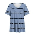 thumbnail image 1 of Short Sleeve Shirts for Women Plus Size V-Neck Blouse Pullover Tee Tops, 1 of 6