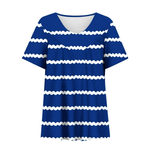 Plus Size Shirts for Women Short Sleeve V-Neck Blouse Pullover Tee Tops