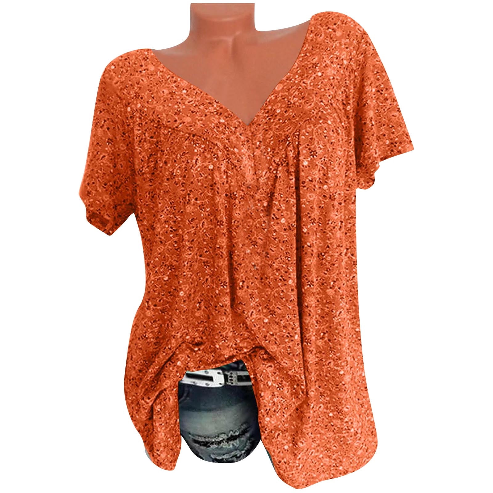 Women's Plus Size Pullover Soft Short Sleeves Top main image 0