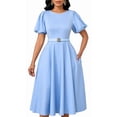 thumbnail image 1 of Women Plus Size Summer Boho Dress Casual A-Line Flowy Wedding Guest Midi Dresses, 1 of 8