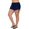 thumbnail image 1 of Women Plus Size Swim Shorts Drawstring Boyleg Swimsuits Bottoms Board Shorts, 1 of 7