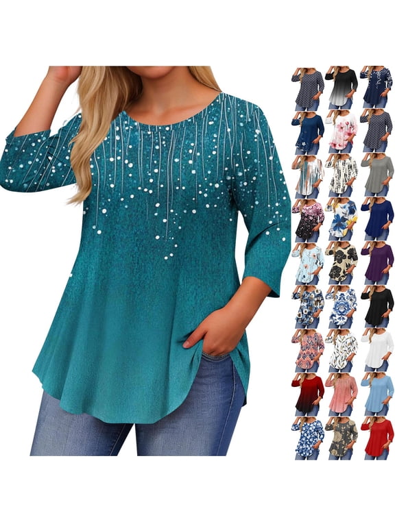 Women Plus Size T-Shirt Blouse Sawvnm Fashion Woman Casual Solid Blouse Round Neck Short Sleeve T-Shirt Summer Plus Size Tops for Women Dark Blue XXXXXL