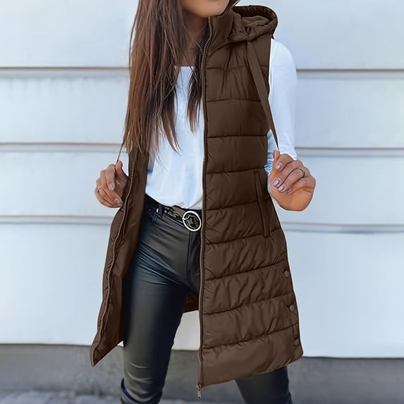 Sawvnm Women's Windbreaker Fall/winter 2025 Mid Length Zip Coat for Business Commuting, Suitable for Spring,Fall,and Winter S-2XL