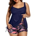 thumbnail image 1 of Women Plus Size Tankini Swimsuits Flowy 2 Pieces Bathing Suits with Shorts, 1 of 9