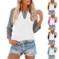 thumbnail image 1 of Women Plus Size Tops Sawvnm Women's Round Neck Loose Shirt Top Clearance Clothes under $10.00, 1 of 7