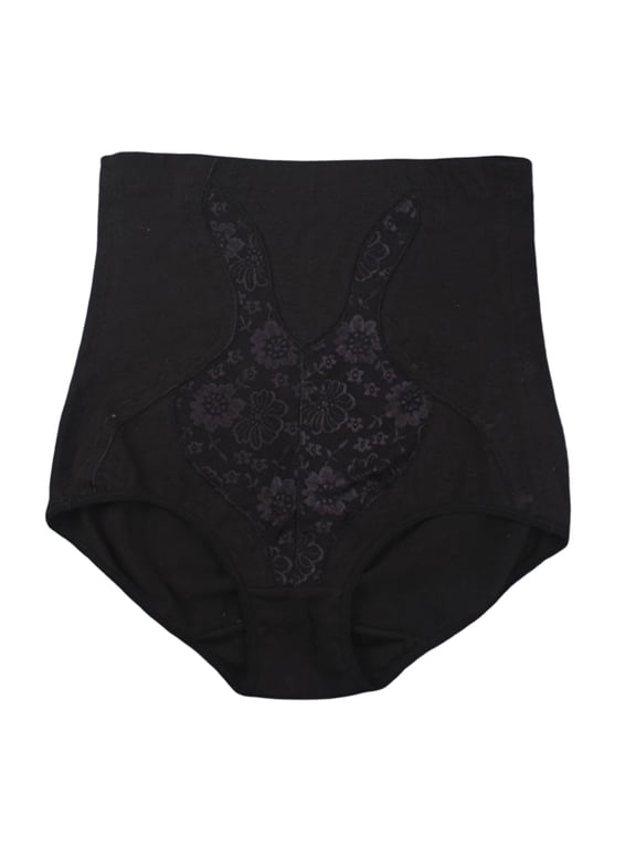Women Plus Size Tummy Control Panties Floral Lace Body Shaper High Waist Seamless Briefs Butt Lifter Shapewear