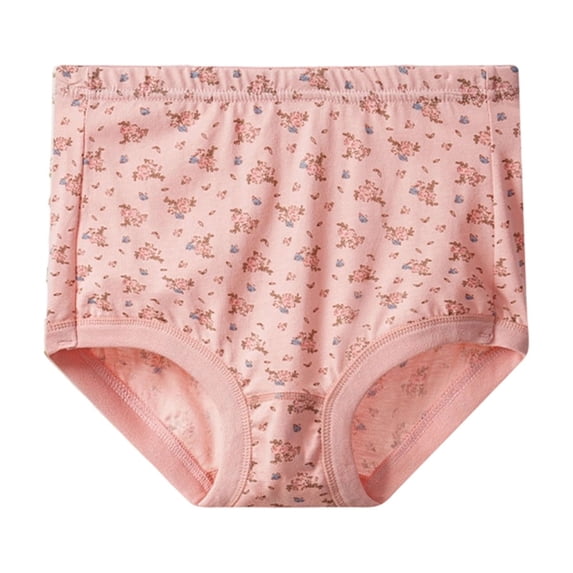 Women Plus Size Underwear High Waist Briefs Full Coverage Panty for Medium Elderly Ladies Comfortable Print Panties