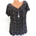 thumbnail image 1 of Women Plus Size V-Neck Tops Ruched Tunic Short Sleeve T-shirt Summer Clothes Casual Tunic Blouse Oversize Camisas, 1 of 5