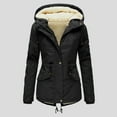 thumbnail image 1 of Women Plus Size Winter Overcoat Women's Jacket Thick Outwear Lined Hooded Coat Warm Trench Women's Coat Fall Jackets for Women Trendy Dressy Jackets Women Casual Coat Jacket Quilt Vest Casual Suit, 1 of 8
