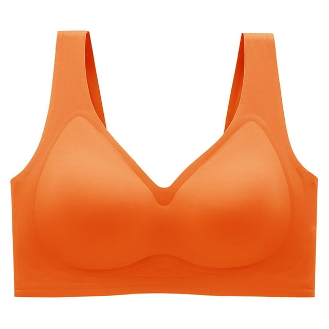 Women Plus Size Wirefree Bras for Women Full Coverage No Underwire Everyday Bras Comfortable Wireless Padded Bras