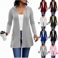 thumbnail image 1 of Women Plus Size Zip Up Hoodies Long Sleeve Tunic Sweatshirt Long Fleece Hoodie Jacket with Pockets Ndbuld ,Gray,M, 1 of 5