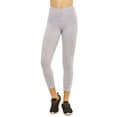 thumbnail image 1 of Women & Plus Soft Cotton Active Stretch Capri Length Lightweight Leggings (H Grey, 3X), 1 of 4