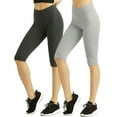 thumbnail image 1 of TheLovely Women & Plus Soft Cotton Active Stretch Workout Biker Shorts (21") with Wide Wastband, 1 of 4