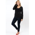 thumbnail image 1 of Women & Plus V-Neck Long Sleeve Basic T-Shirt Top, 1 of 3